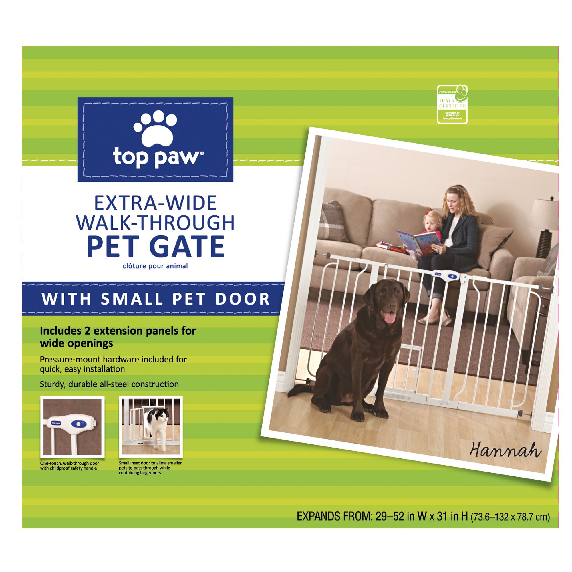 Top Paw Extra Wide Pet Gate Dog Dog Doors Gates Petsmart