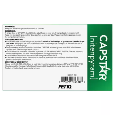 Product Capstar™ Over 25 lbs Dog Flea Treatment - 6 Count