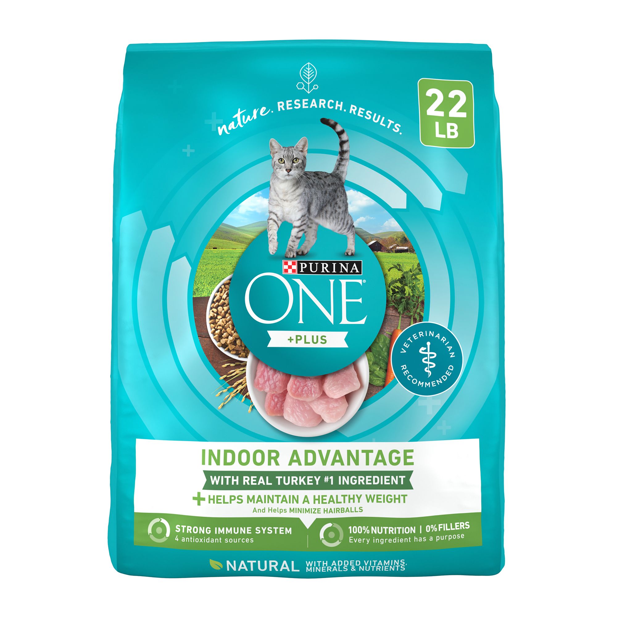 Purina ONE Plus Indoor Advantage Adult Cat Dry Food Turkey Natural High Protein