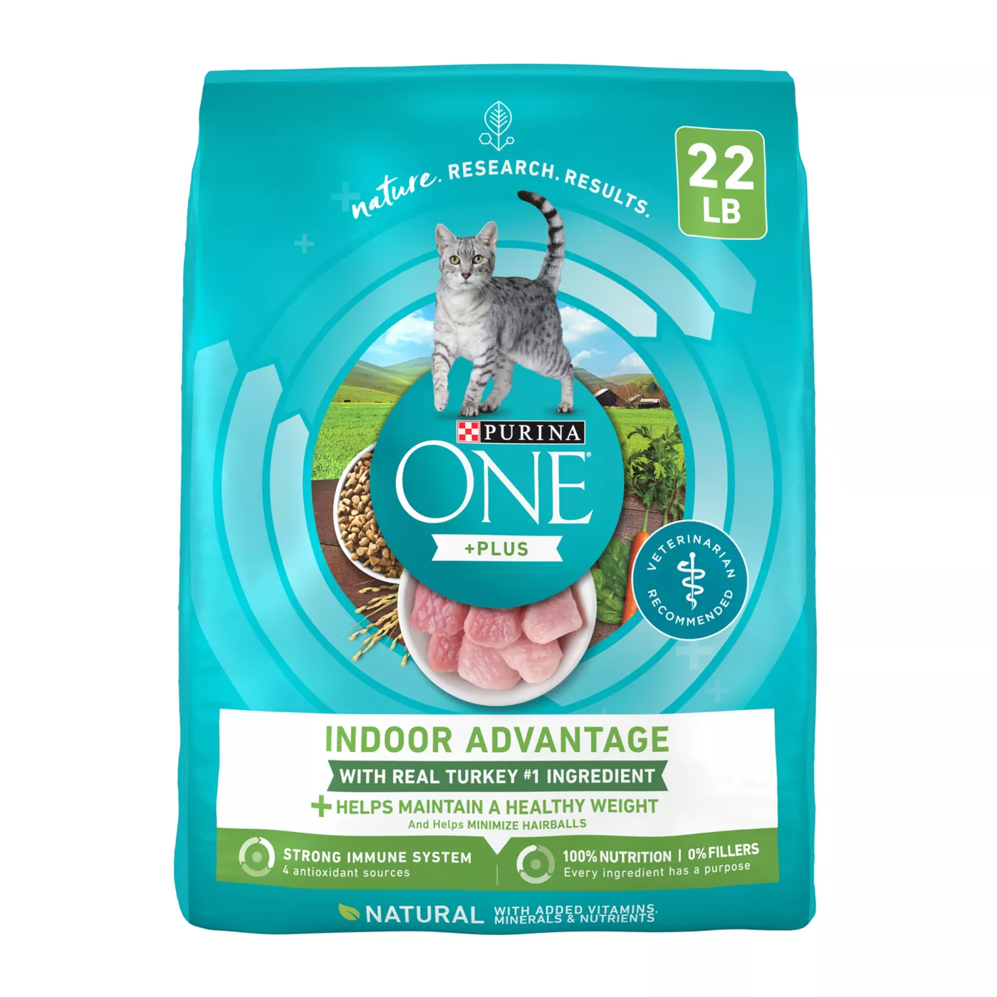 Purina ONE Plus Indoor Advantage Adult Cat Dry Food Turkey Natural High Protein