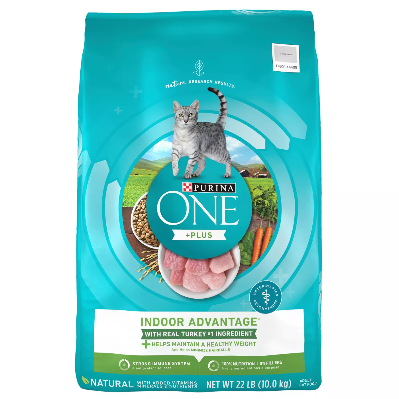 Purina ONE Plus Indoor Advantage Adult Cat Dry Food Turkey Natural High Protein