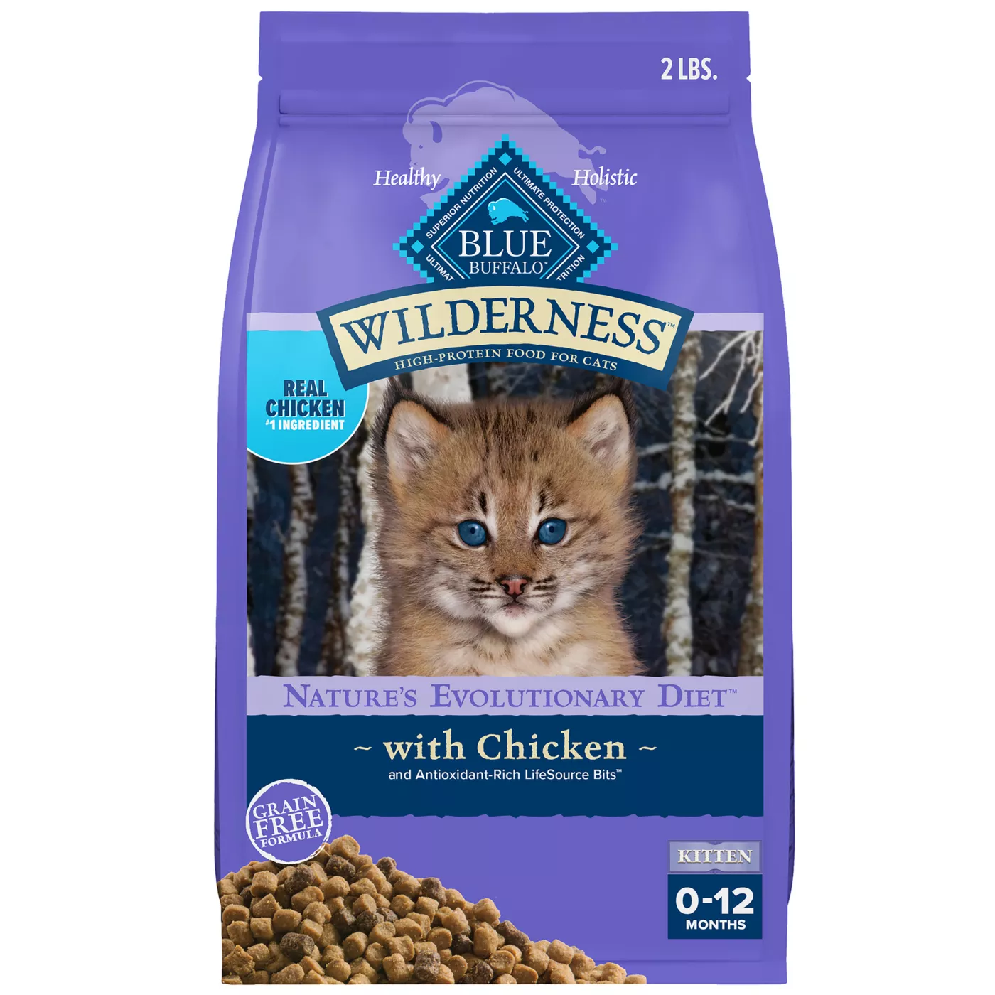 Blue Buffalo Wilderness Kitten Dry Cat Food Grain Free Chicken