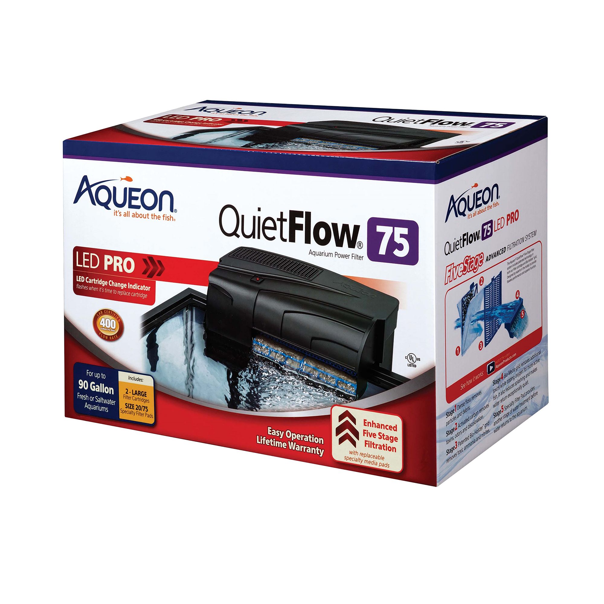 Cover for Aqueon Quiet Flow 55 75 Aquarium Filter
