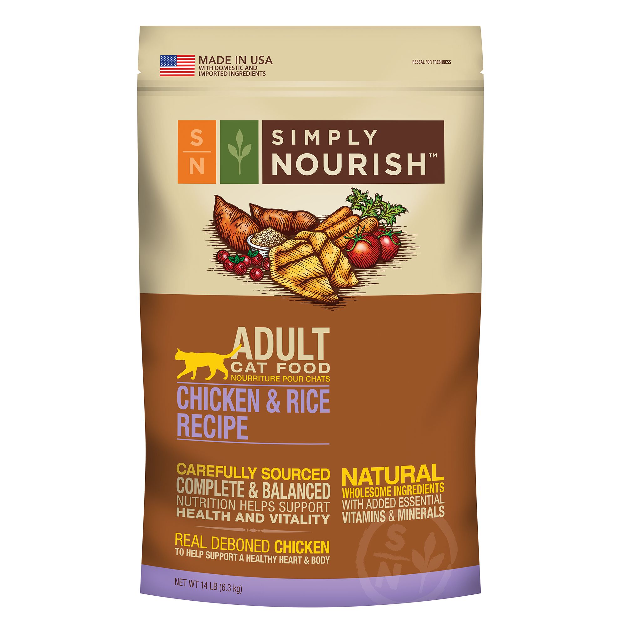 Simply Nourish™ Adult Cat Food - Natural, Chicken & Rice