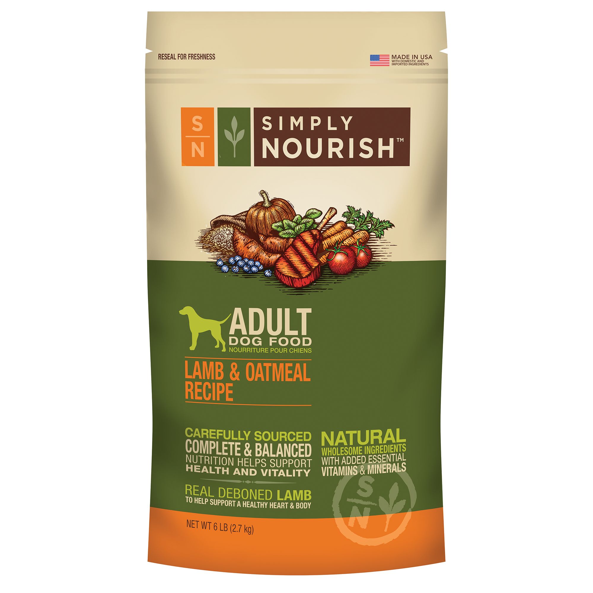 Simply Nourish™ Adult Dog Food - Natural, Lamb & Oatmeal | dog Dry Food