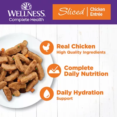 Product Wellness® Complete Health Adult Cat Wet Food - Grain Free, Sliced, 3 Oz