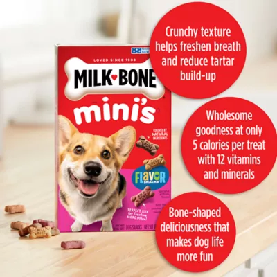 Product Milk-Bone Flavor Snacks Dog Treat All Ages - Beef, Chicken, Bacon