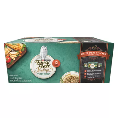 Product Fancy Feast® Medleys Adult Cat Wet Food - White Meat Chicken, Variety Pack, 12 CT, 36 OZ