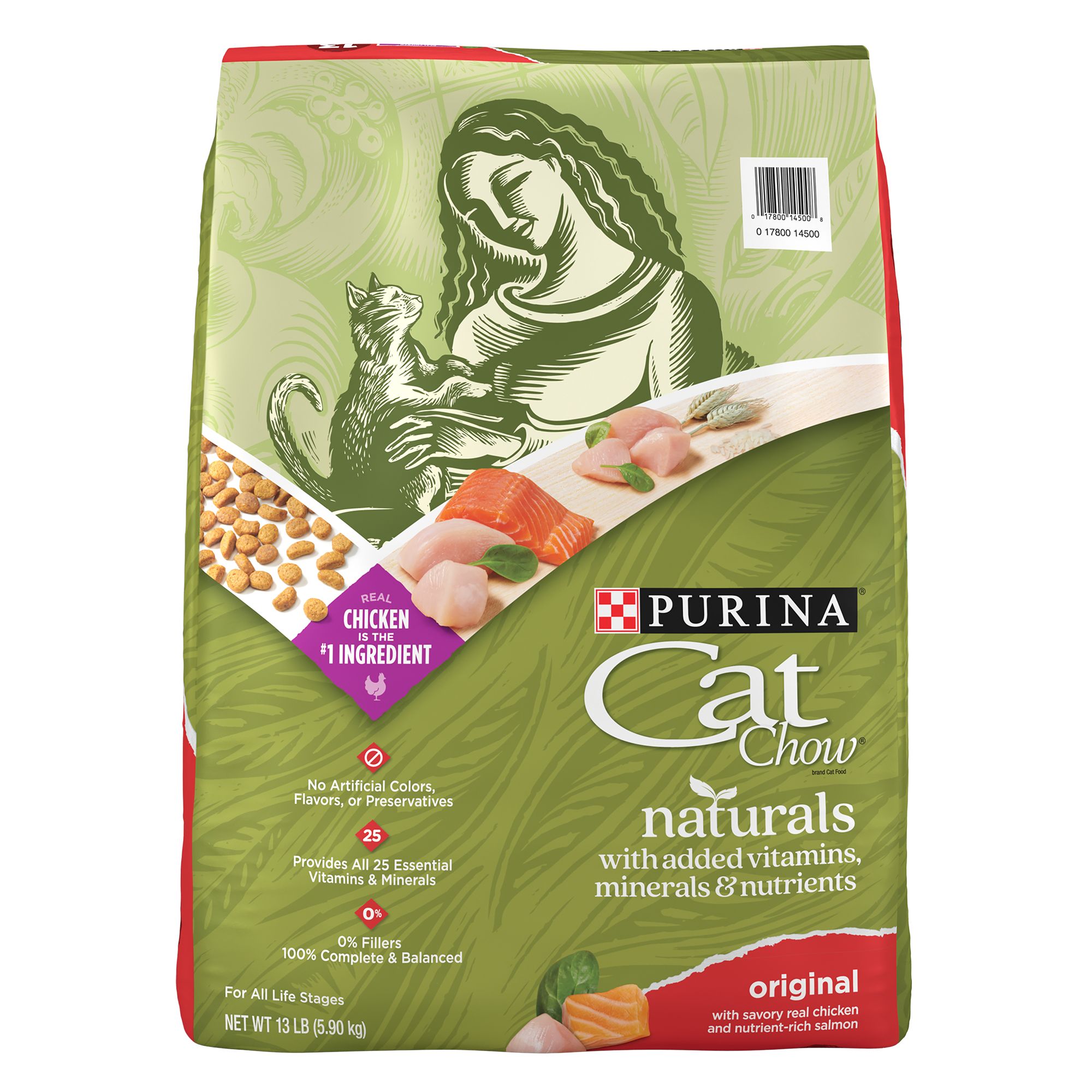 Purina Cat Chow Naturals All Life Stages Cat Dry Food Chicken Natural No Artificial Flavors