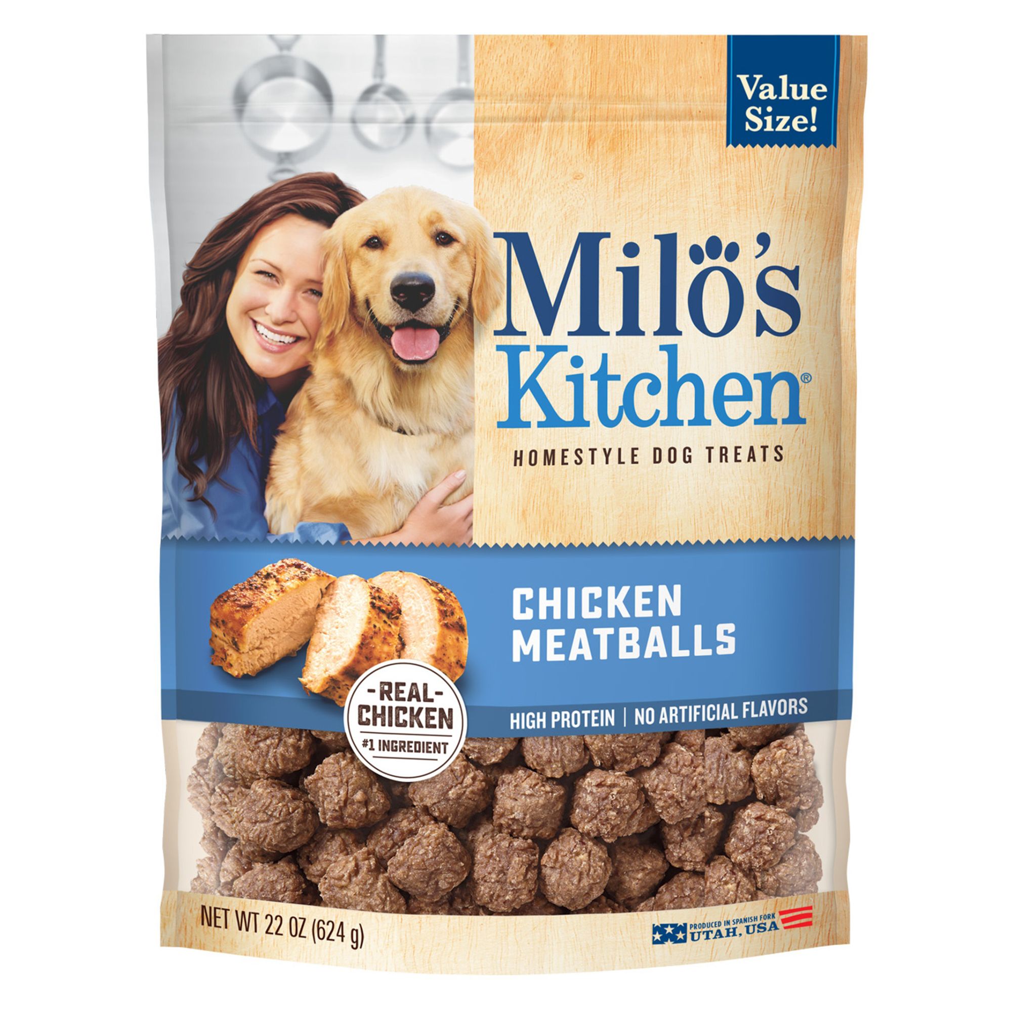 Milos Kitchen Dog Treat Chicken Meatballs Dog Chewy Treats Petsmart