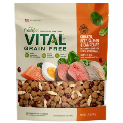 Product Freshpet® Vital™ Grain Free Complete Meals Chicken, Beef, Salmon & Egg Adult Dog Food