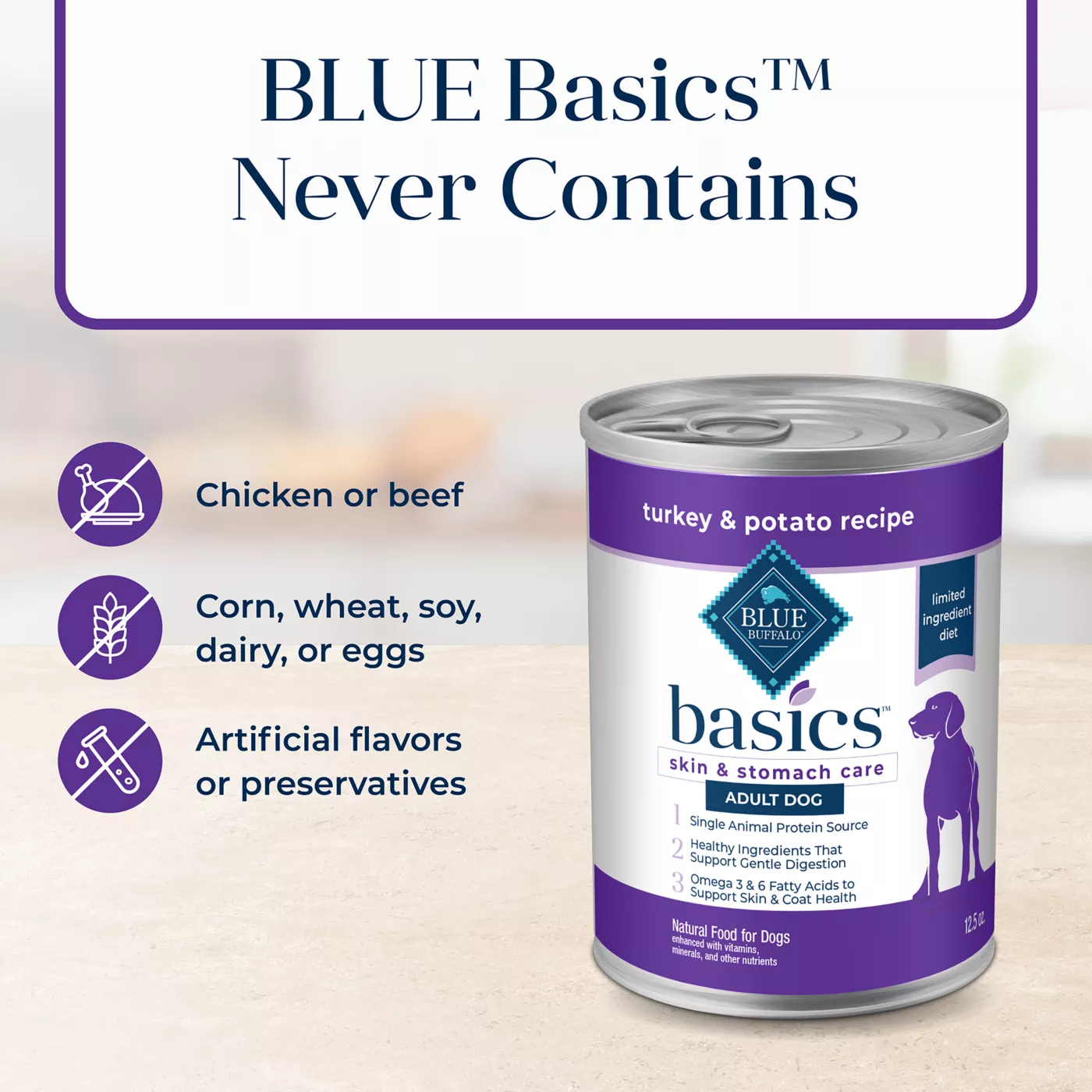 Product Blue Buffalo® Basics™ Adult Wet Dog Food - Grain Free, 12.5 Oz.