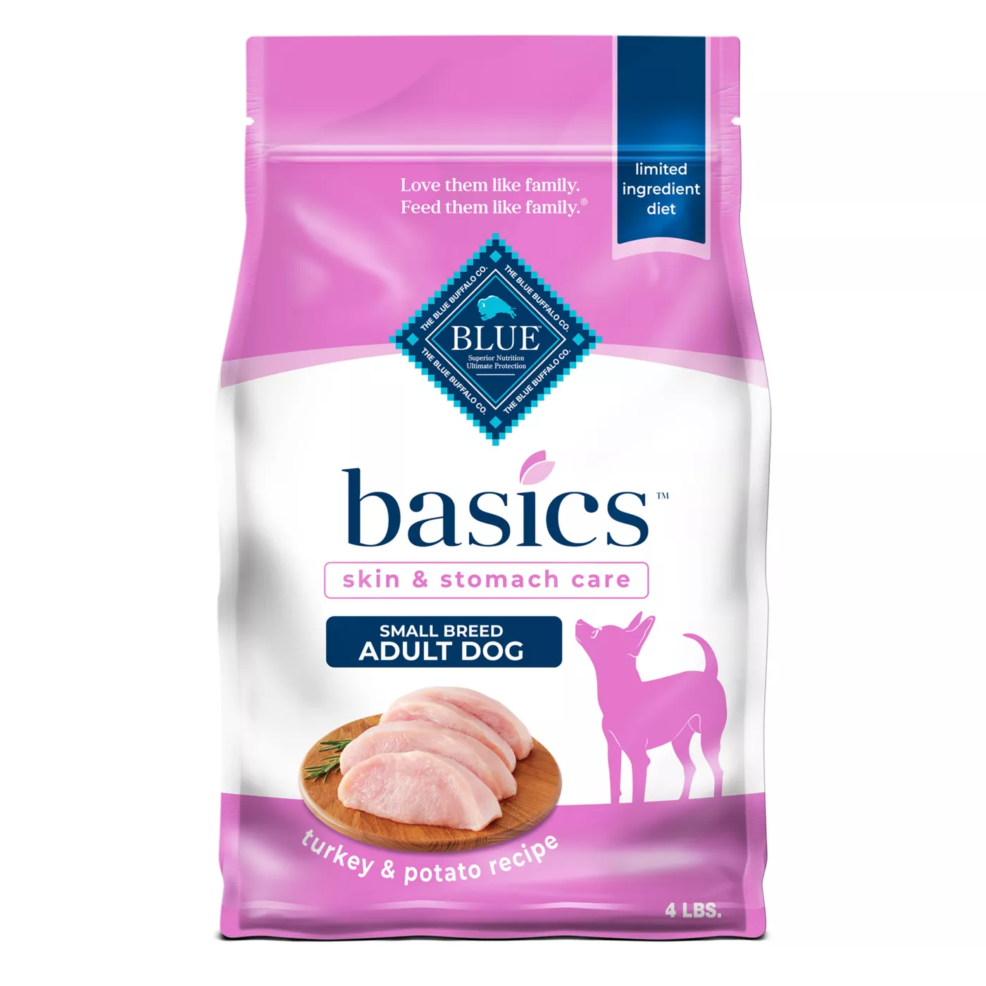 Blue Buffalo Basics Skin Stomach Care Small Breed Adult Dog Dry Food Turkey Potato 4