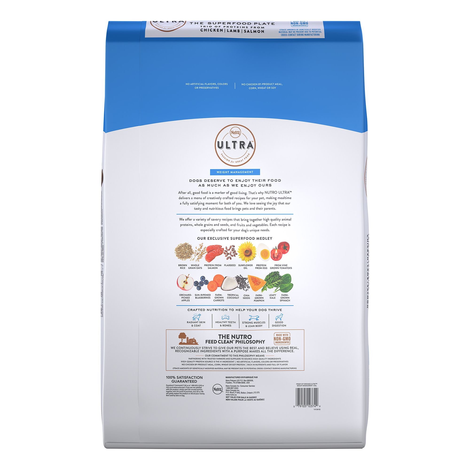 ultra dog food weight management