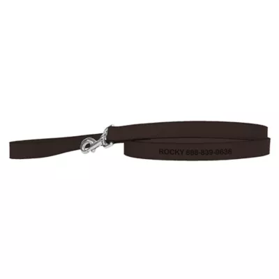 Coastal Pet Products Personalized Leather Dog Leash - Image 1