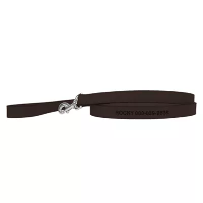 Coastal Pet Products Personalized Leather Dog Leash - Image 1