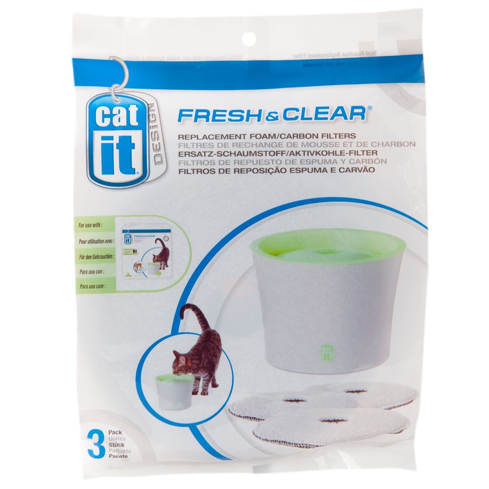 Catit® Design Fresh & Clear Pet Fountain Carbon/Foam Replacement Filters