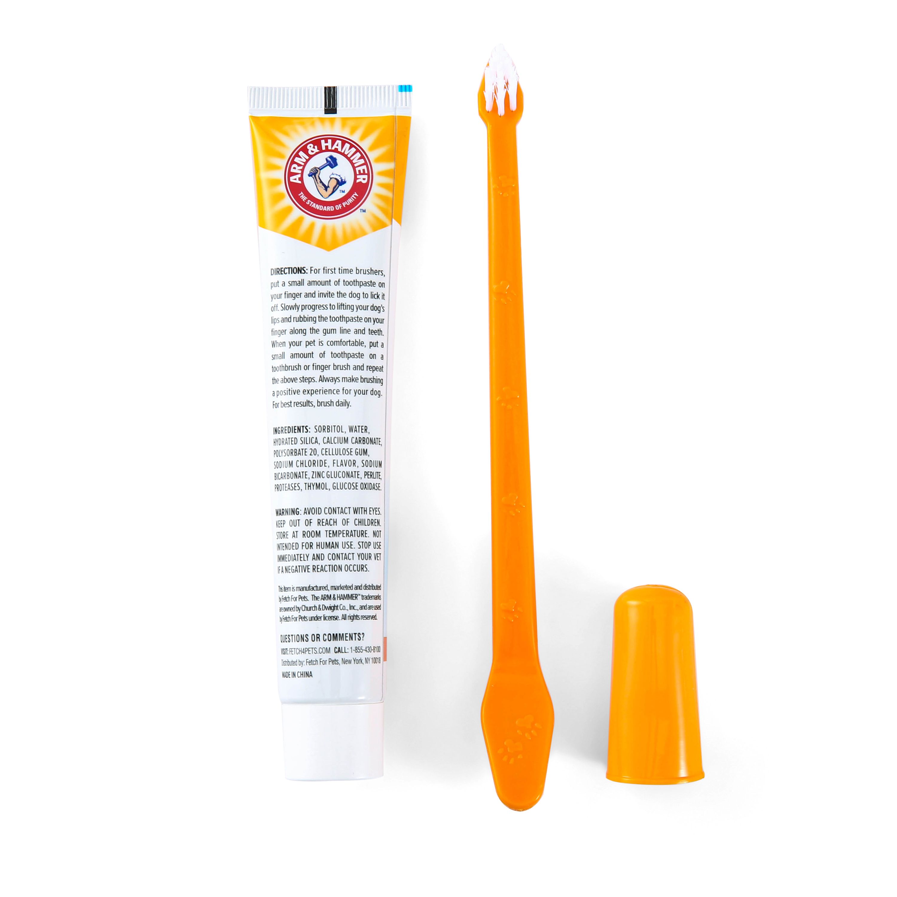 Dog Dental Kit – Enzymatic Toothpaste 2.5 Oz, Chicken Flavor, Dog Toothbrush, All Breeds, A&H Style