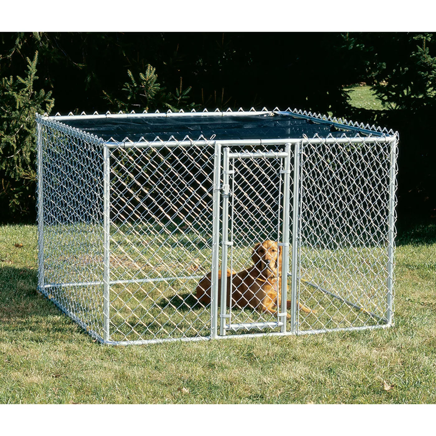 Product MidWest Chain Link Portable Kennel with Sunscreen