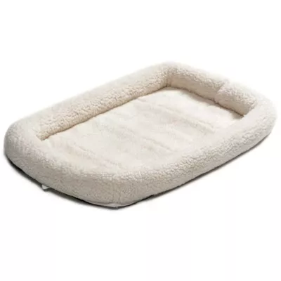 MidWest Quiet Time Bolster Pet Bed and Crate Mat - Image 1