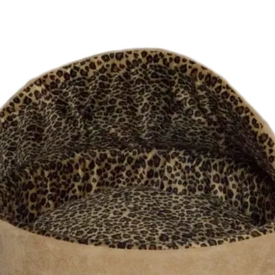 Product Thermo-Kitty Bed™ Deluxe Hooded Leopard Heated Cat Bed