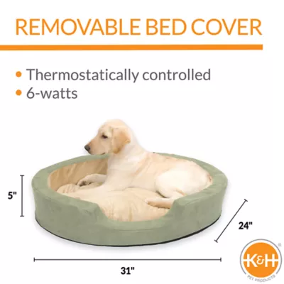 Product K&H Pet Heated Thermo Snuggly Sleeper Dog Bed