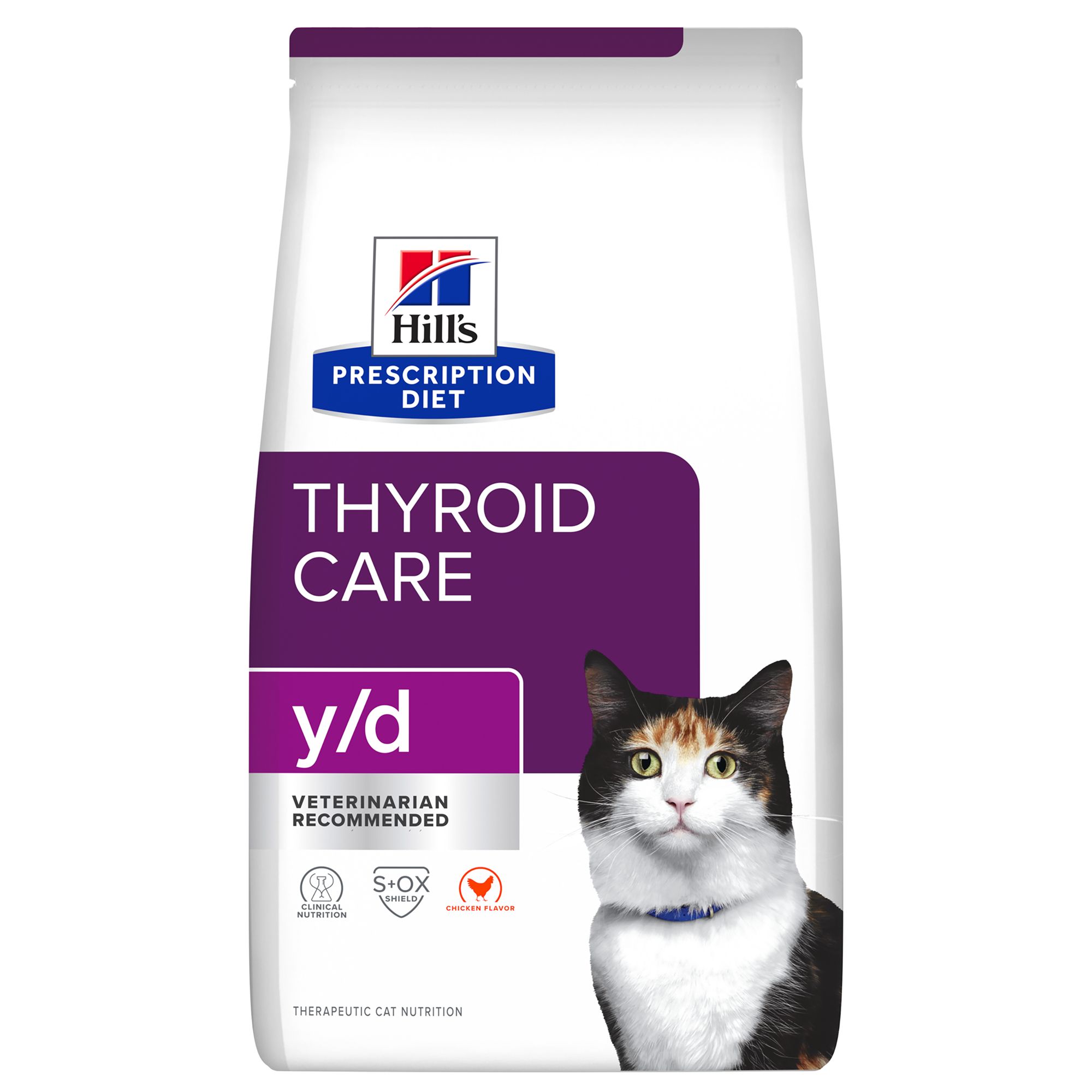 Hill s Prescription Diet Y D Thyroid Care Dry Cat Food 8.5 lb Bag