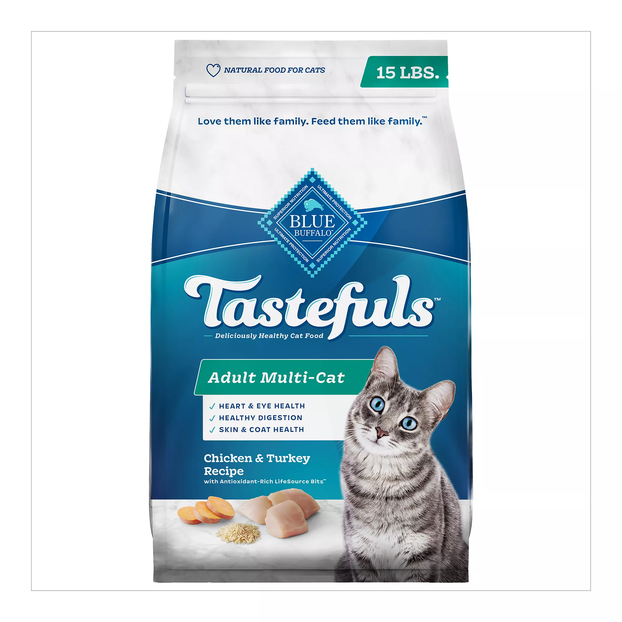 Blue Buffalo® Tastefuls&trade;  Adult Dry Cat Food - Natural, Chicken & Turkey