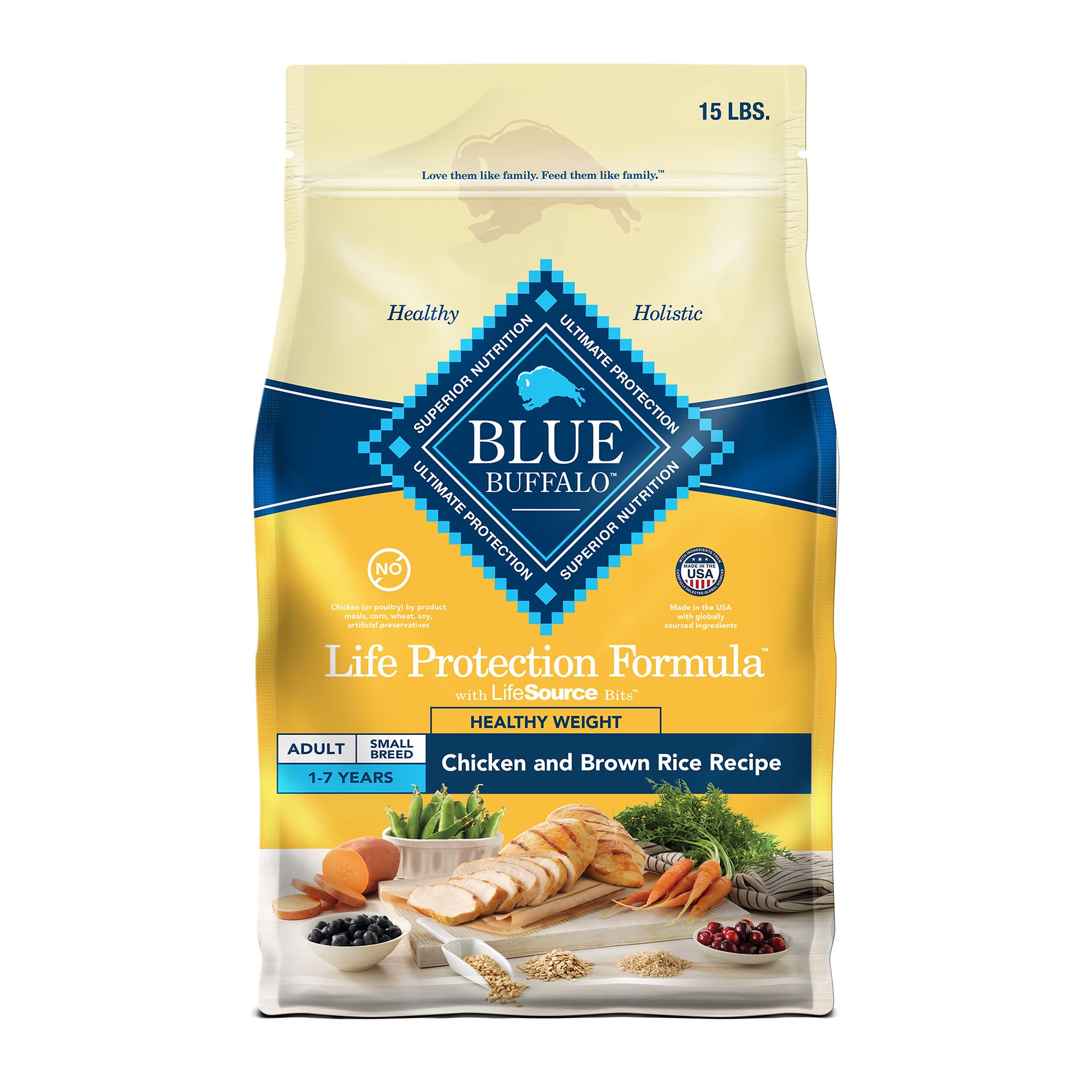 Blue Buffalo Life Protection Formula Small Breed Adult Dry Dog Food Natural Chicken