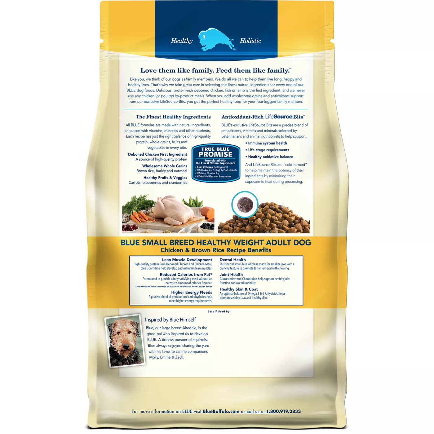 Blue Buffalo Life Protection Formula Small Breed Adult Dry Dog Food Natural Chicken