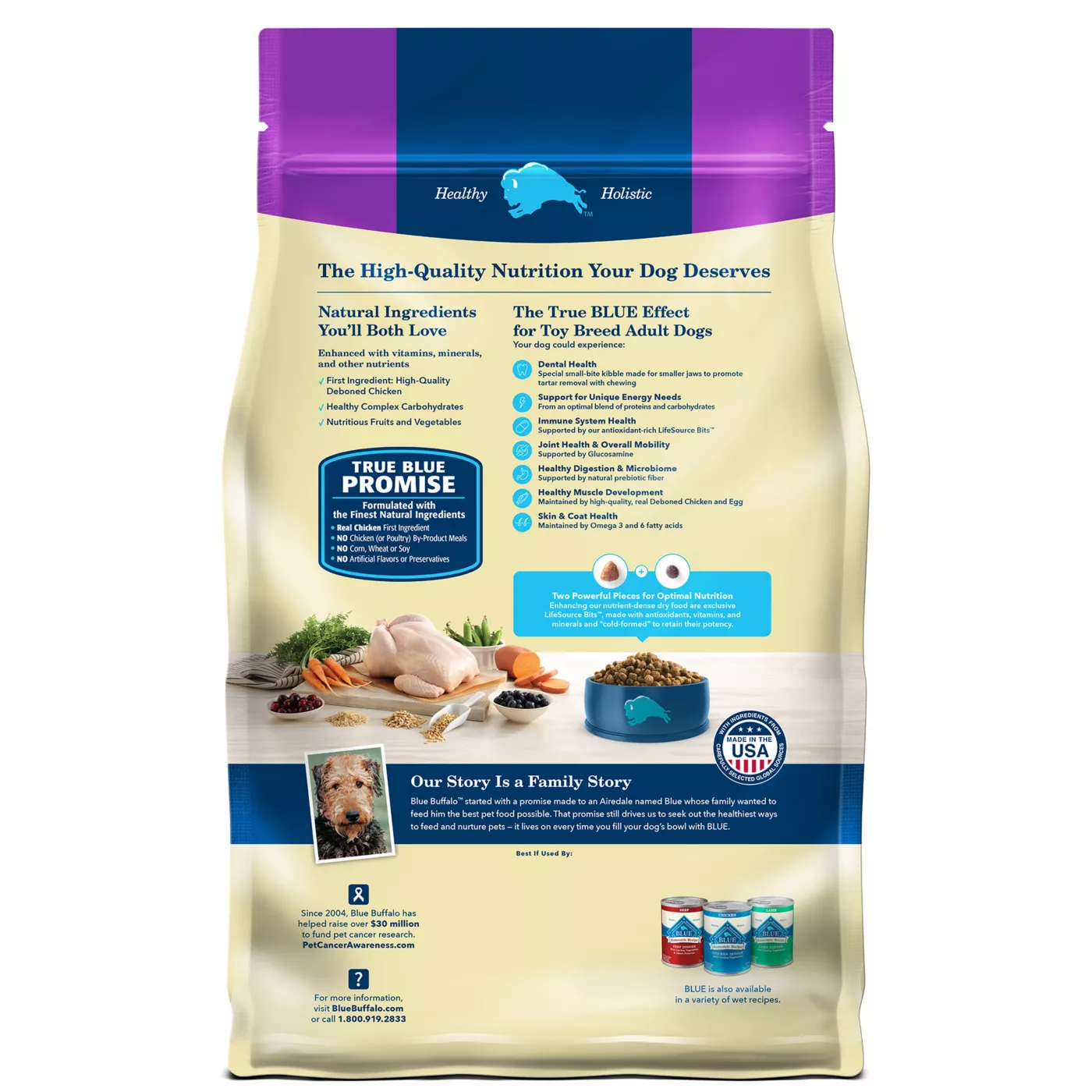 Blue Buffalo Life Protection Formula Toy Breed Adult Dry Dog Food Natural Chicken