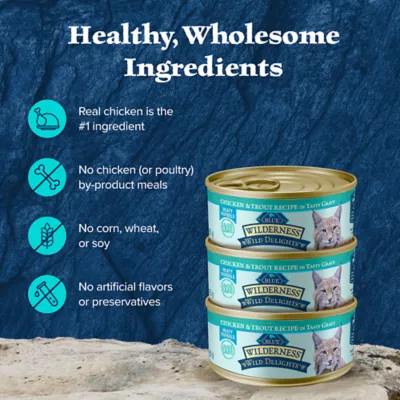 Product Blue Buffalo Wilderness Adult Wet Cat Food - Grain Free, 3 Oz.
