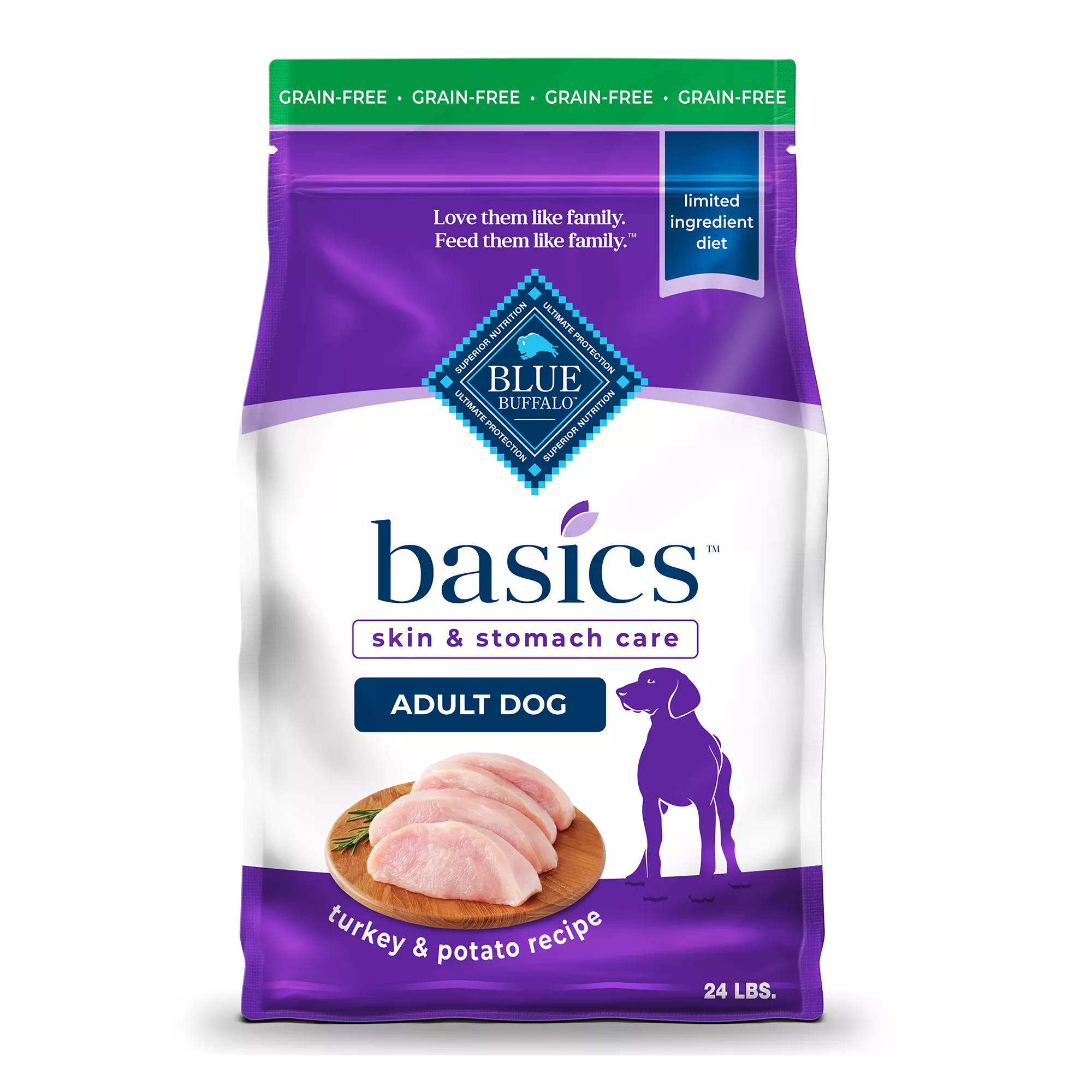 Blue Buffalo® Basics&trade; Skin & Stomach Care Adult Dog Dry Food - Grain Free, Turkey & Potato