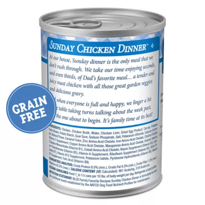 Product Blue Buffalo® Family Favorites Adult Wet Dog Food - Sunday Chicken Dinner, 12.5 oz
