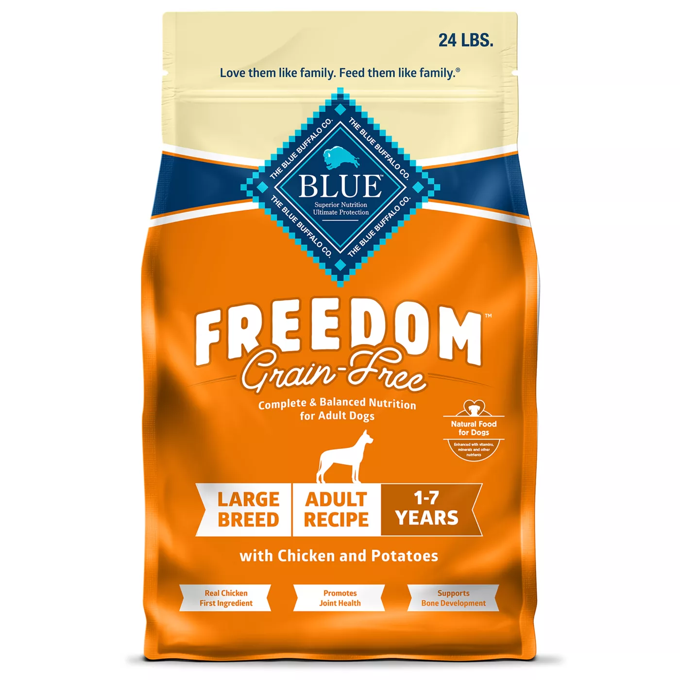 Blue Buffalo Freedom Large Breed Adult Dry Dog Food Grain Free Chicken