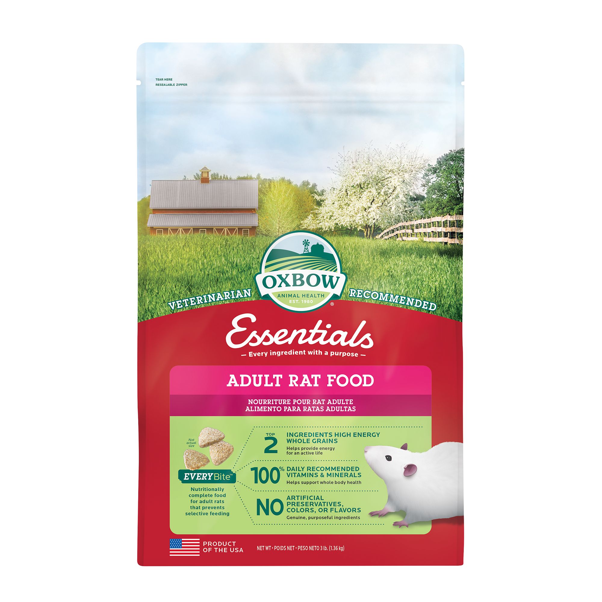 Oxbow Essentials Adult Rat Food | small 