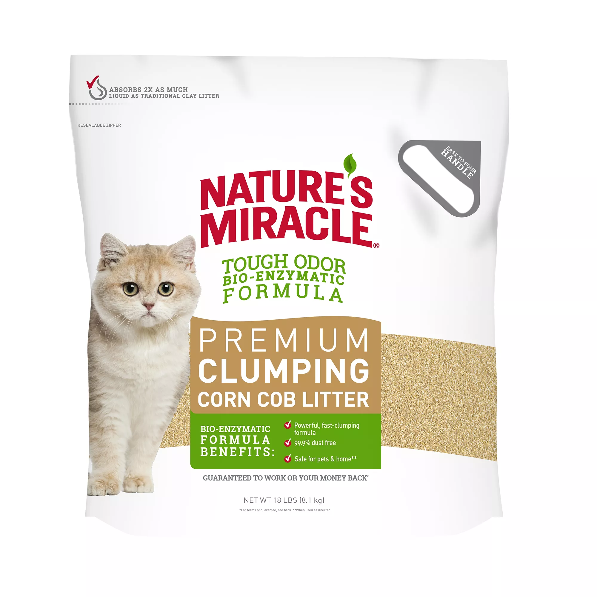 Nature's Miracle® Natural Care Clumping Corn Cat Litter - Lightweight, Low Dust, Natural