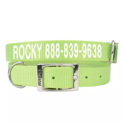 Coastal Pet Products Personalized Dog Collar - Blue Lagoon, Greens, Pinks & Orchid - Image 1