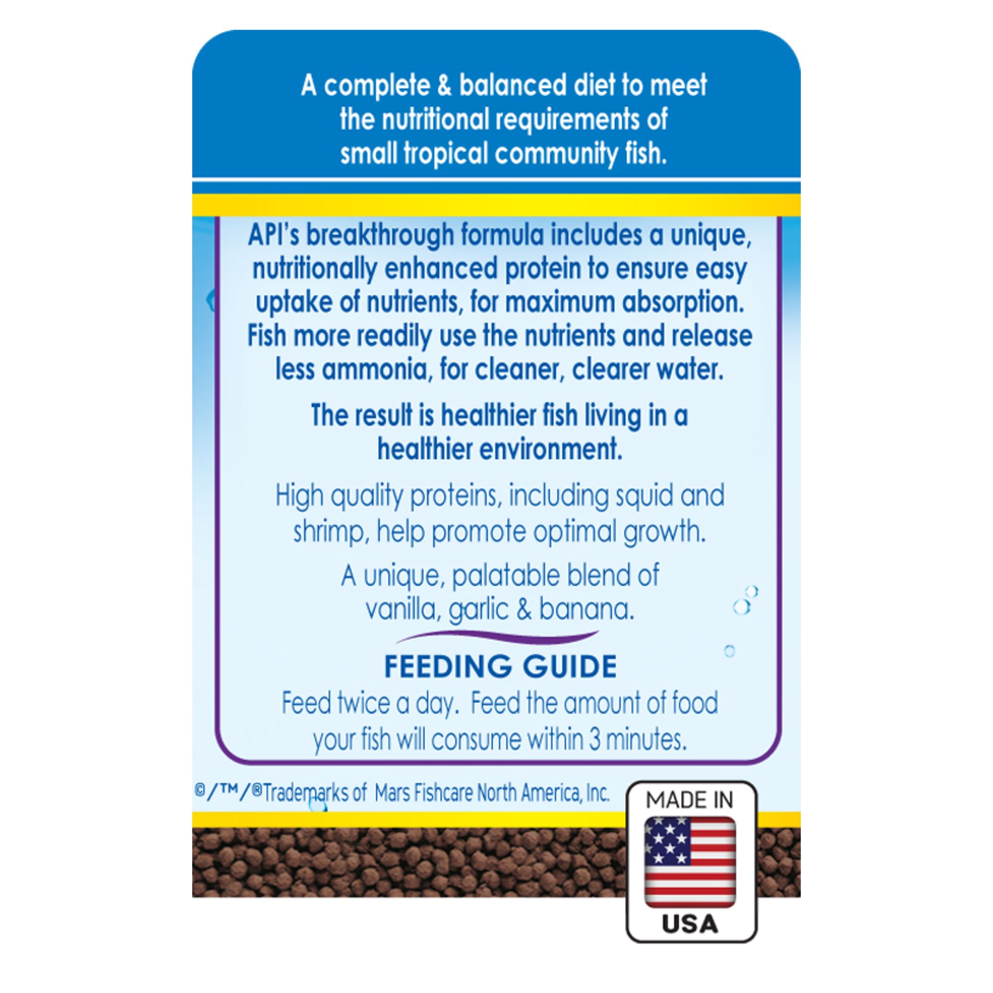 API® Tropical Mini Pellets Fish Food Complete Diet - thumbnail 2