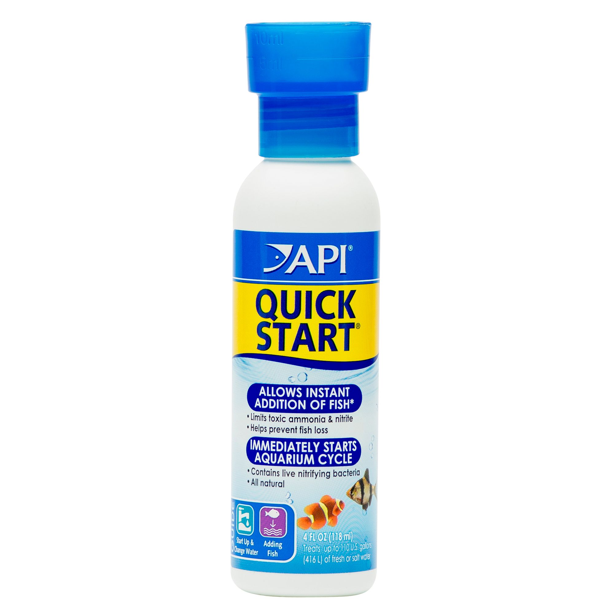 API Quick Start Nitrifying Bacteria - 16oz Bottle For Freshwater & Saltwater Aquariums