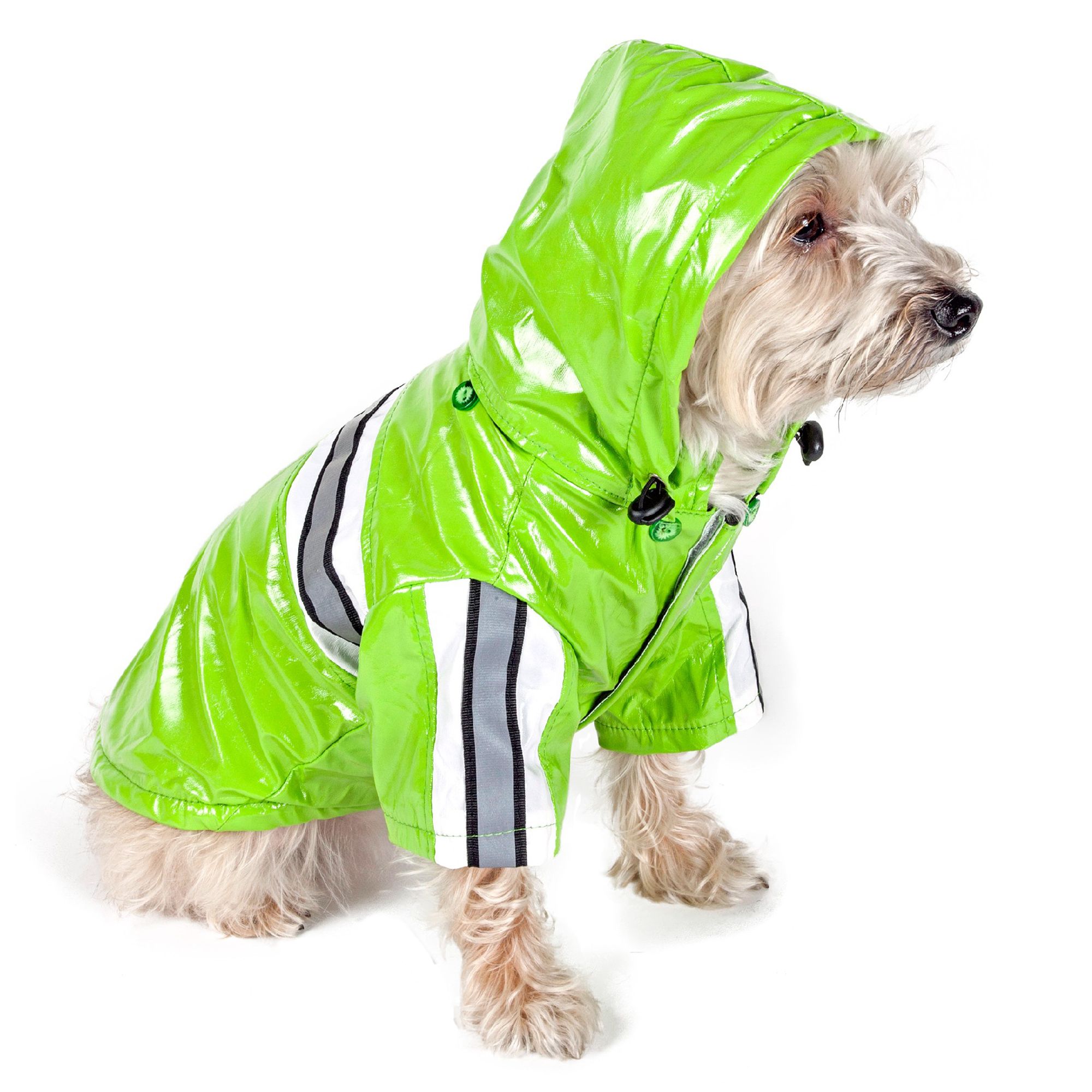 Pet Life Raincoat With Removable Hood 