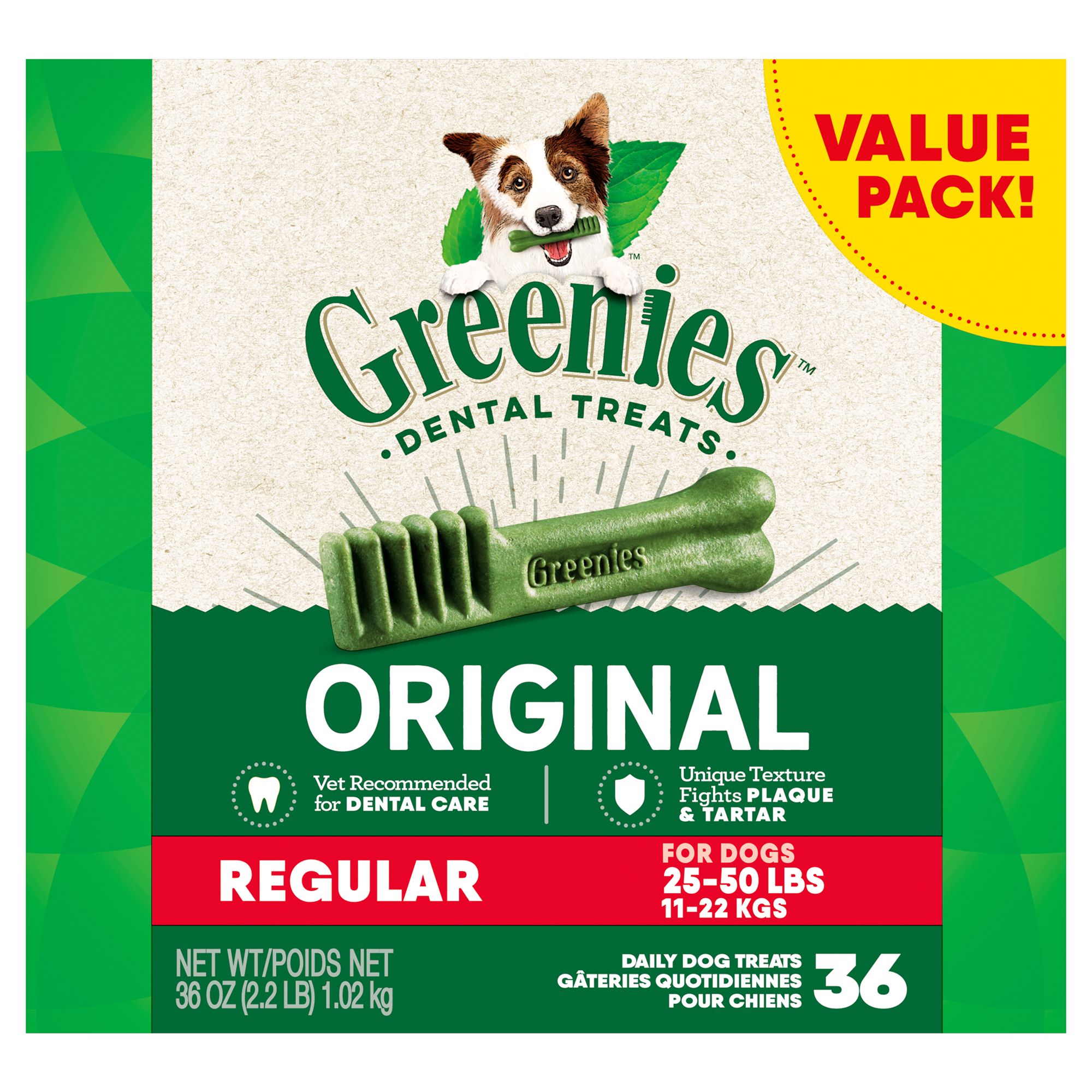 Greenies Regular Dental Dog Treats 