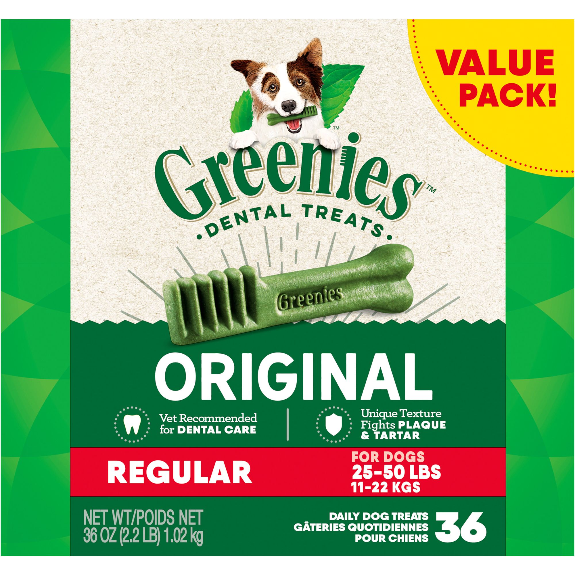 Greenies Regular Dental Dog Treats 