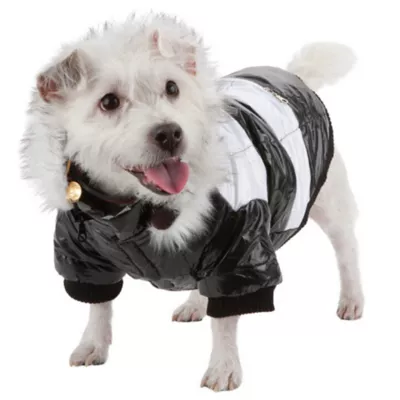 Product Pet Life Striped Fashion Parka With Removable Hood