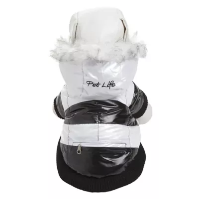 Product Pet Life Striped Fashion Parka With Removable Hood