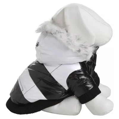 Product Pet Life Striped Fashion Parka With Removable Hood