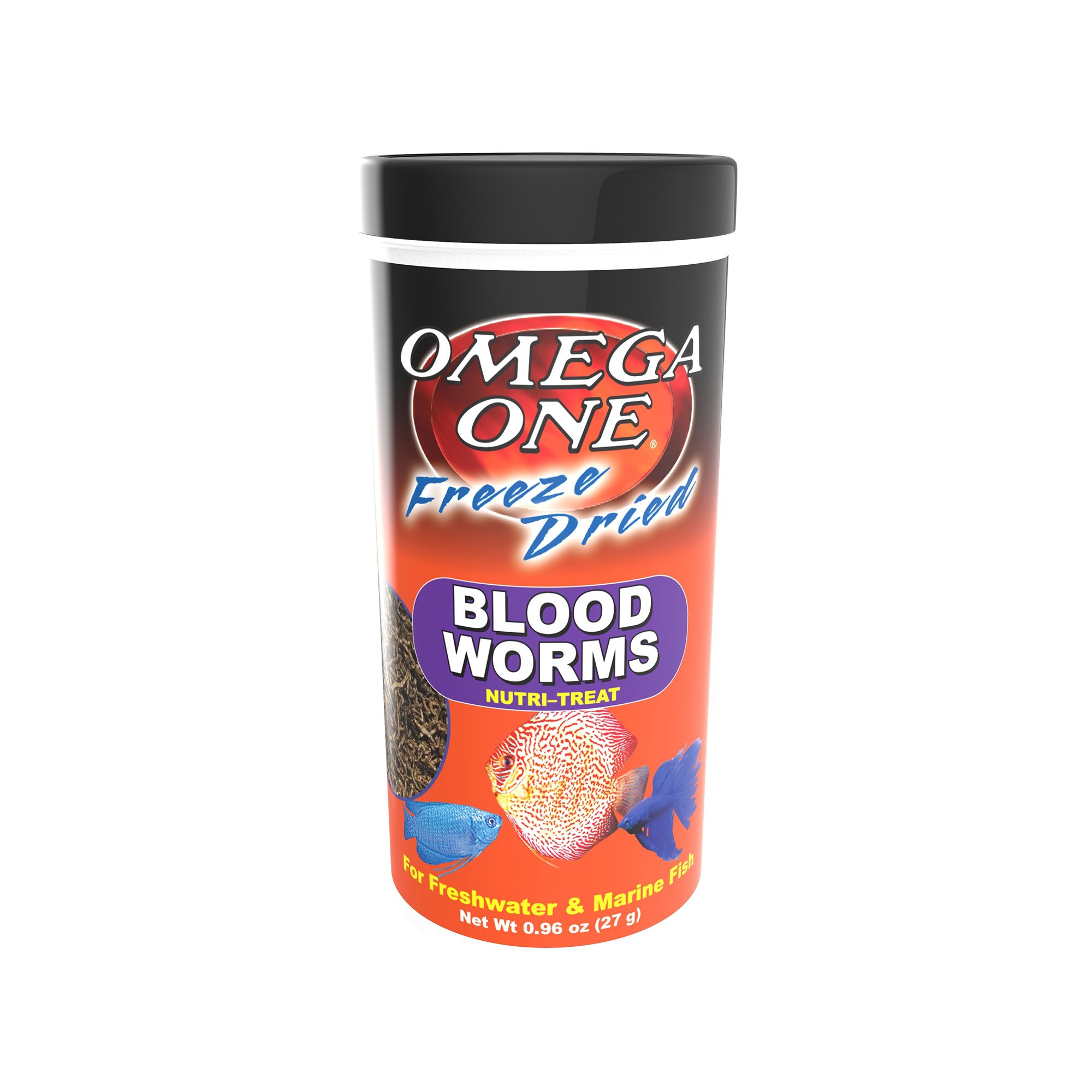 Omega™ One Freeze Dried Bloodworms Fish Treat, fish Food