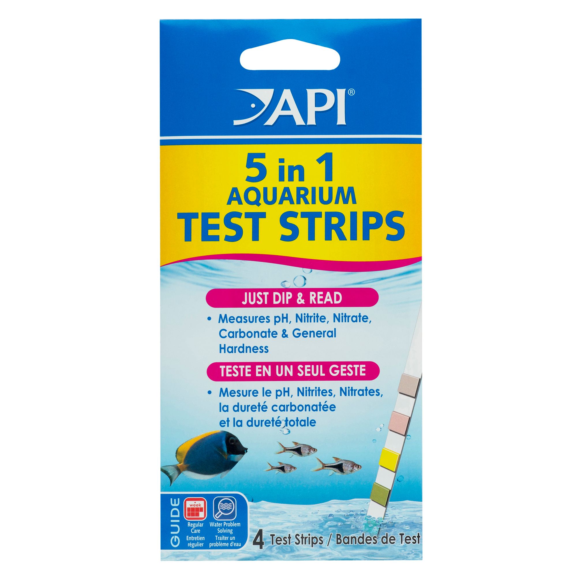 Тест воды для аквариума купить. Тест-полоски API 5 in 1 Aquarium Test strips 25 шт. PH аквариумной воды тетра полоски. Набор тестов для аквариумной воды 4 в 1. API 5in1 Aquarium Test strips.