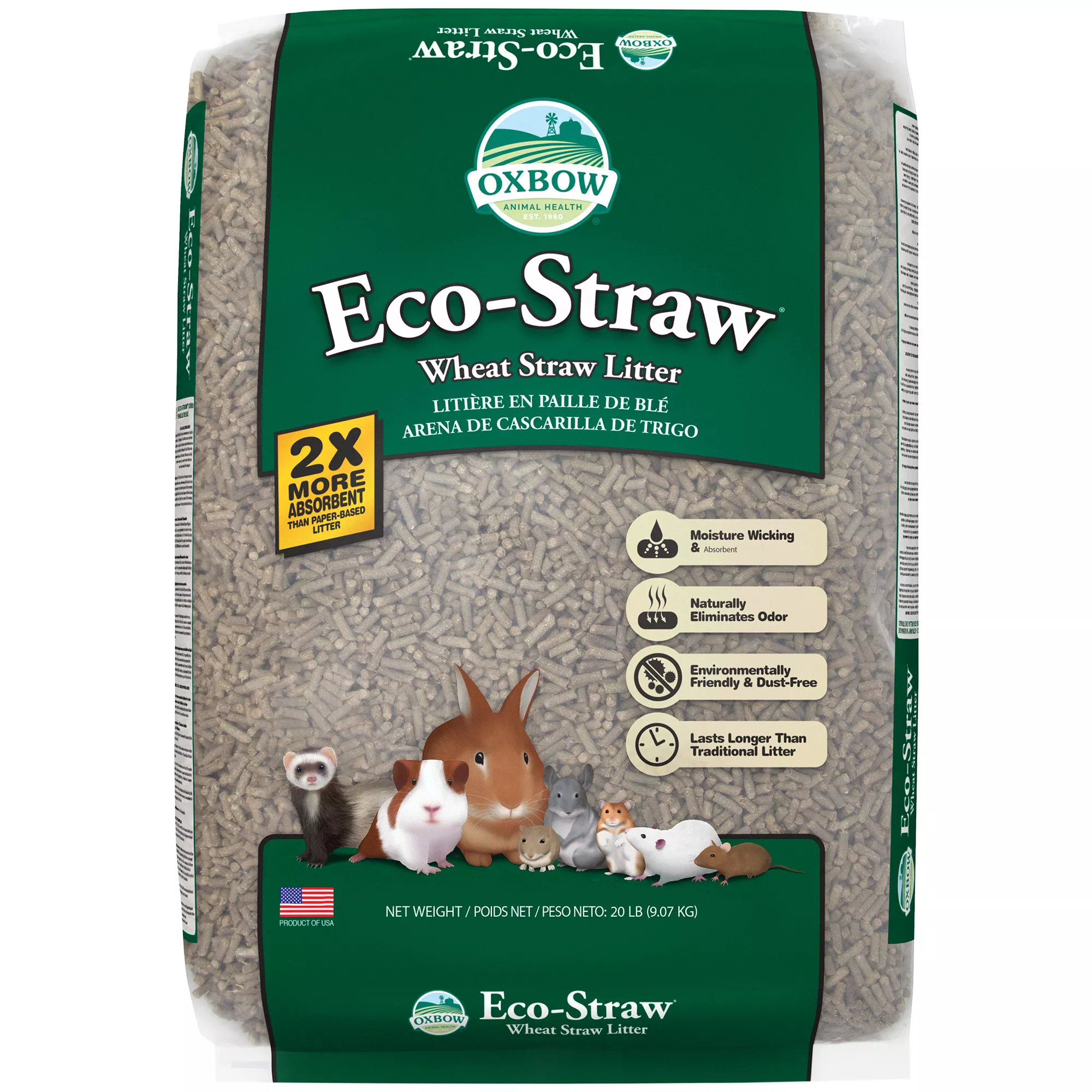 Oxbow Eco-Straw Pelleted Wheat Straw Small Animal Litter