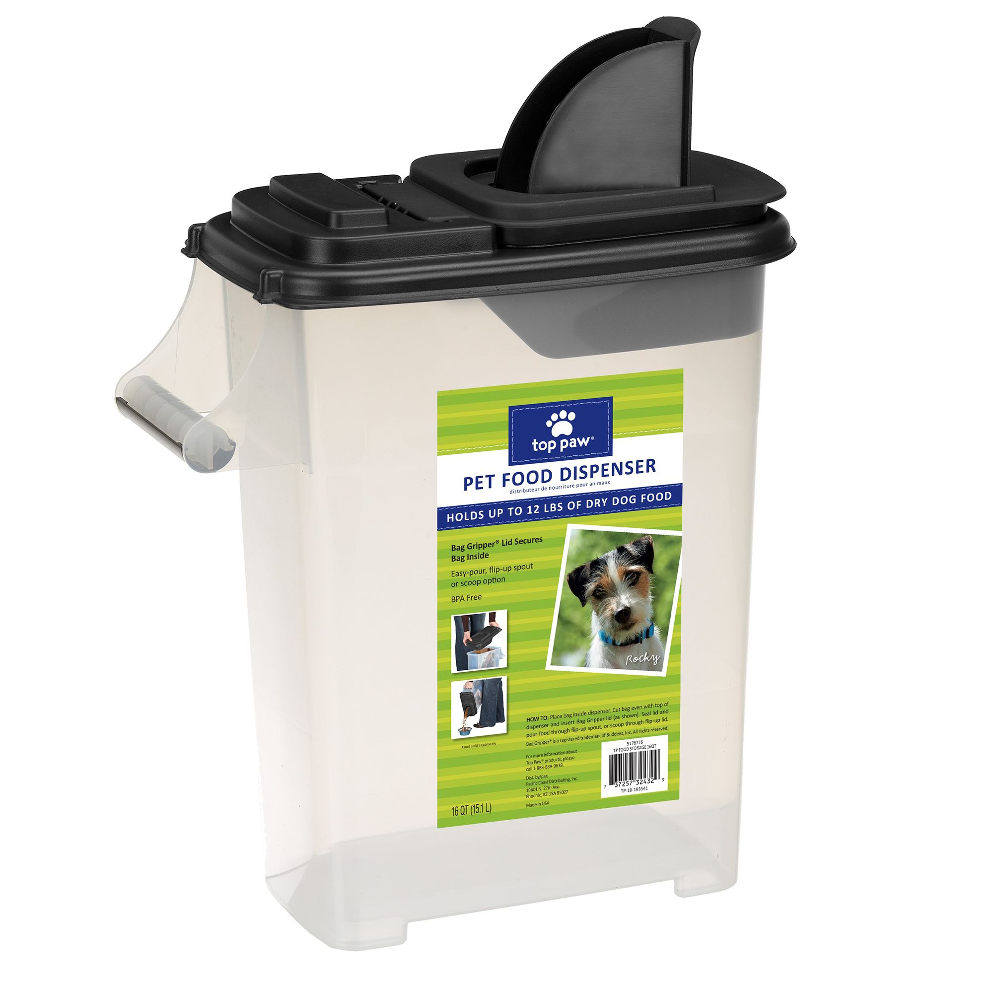 Top Paw® Pet Food Storage \u0026 Dispenser 